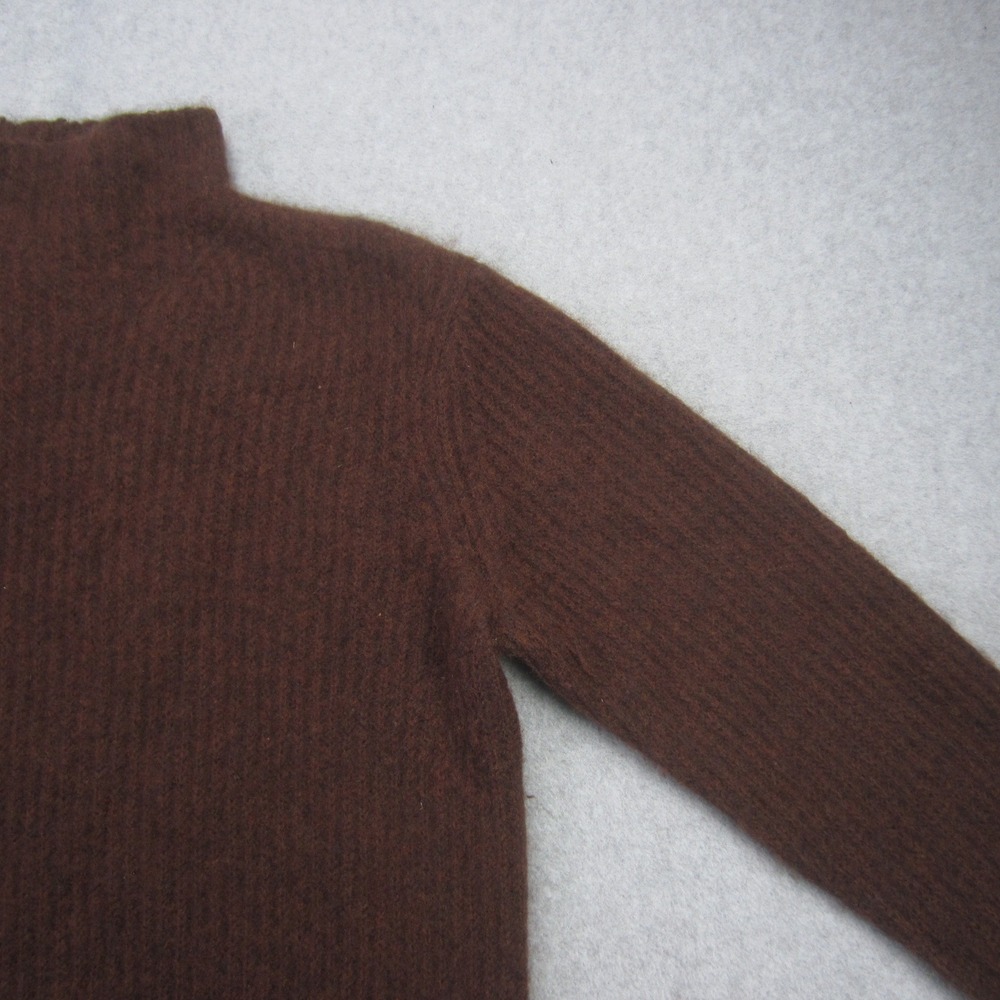 James Perse Sweater Womens 0 Brown 100% Cashmere Turtle Neck Ribbed - Picture 4 of 14